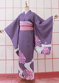 Amazon.co.jp: longmucos 鬼滅の刃 胡蝶しのぶ パープル/紫和服